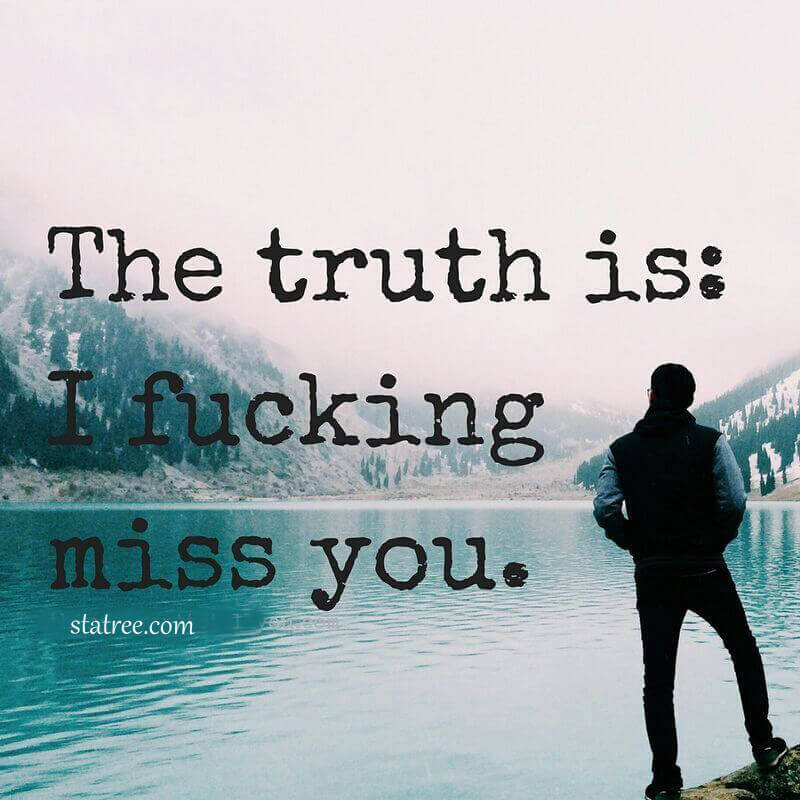 the truth is, i fucking miss you