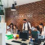 People working in coworking office.